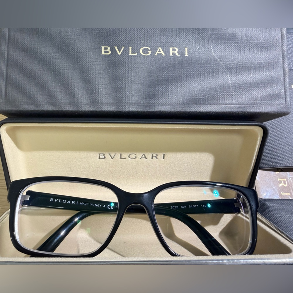 Bulgari Black Rectangular Eyeglass Frames - image 6